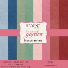 Paper Pad 12x12 - Summer Garden Monochromes - Reprint