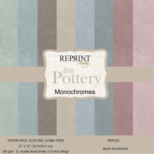 Paper Pad 12x12 - The Pottery Monochromes - Reprint
