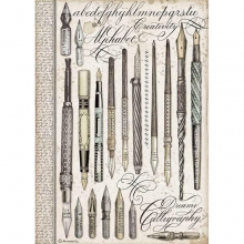 Rispapper Stamperia - Vintage Pens - Calligraphy