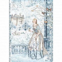 Rispapper Stamperia A4 - Winter Tales - Fairy in the Snow