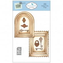 Dies Romantic Revival Die Postage - Arches and Keys - Elizabeth Craft