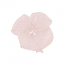 Organza Rosetter 2x2 cm 10-pack Rosa Dekorationer DIY