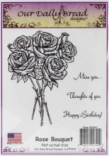 Cling Rubber Stamp Our Daily Bread Rose Bouquet Stamps EZ