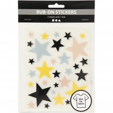Rub-on stickers Stjärnor 12,2x15,3 Klistermärken