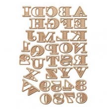 Spellbinder Shapeabilities Dies Etched Alphabet With Numbers 36 st Alfabet