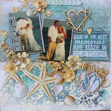 Paper Pad 12”x12” Kaisercraft Sandy Toes Salty Kisses 48 ark Scrapbooking Papper