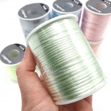 Satinsnören 2 mm Pastellfärger 8 st x 50 m Sidenband Storpack