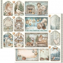 Papper Stamperia - White Christmas - Mixed Cards and Tags