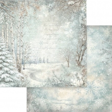 Papper Stamperia - White Christmas - Snowy Woods