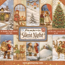 Scrapbooking julpapper Paper Pad Stamperia Silent Night