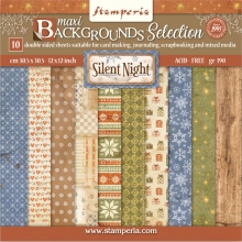 Paper Pad Stamperia 12x12 Tum - Maxi Background Silent Night