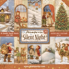 Scrapbooking julpapper Paper Pad Stamperia Silent Night