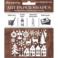 Die Cuts - Paper Shapes Laser Cut - Julmotiv 35 Delar