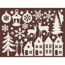 Die Cuts - Paper Shapes Laser Cut - Julmotiv 35 Delar