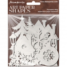 Die Cuts - Paper Shapes Laser Cut - Julmotiv 35 Delar