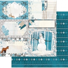 Papper Bo Bunny Woodland Winter Scarf Scrapbooking