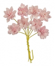 Mulberry Blommor Chrysanthemum - 20 mm - Light Pink - 8 st