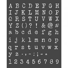 Schablon Stamperia - Alphabet and Numbers - 20x25 cm