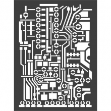 Schablon Stamperia Circuit Board 15x20 cm Schabloner