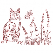 Schablon Stamperia - Provence - Cat