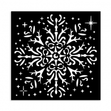 Schablon 12x12 cm - The Owl's House - Snowflake