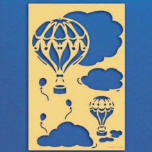 Schablon I Metall - Luftballonger