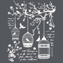 Schablon Stamperia - Little Cages