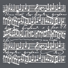 Schablon Stamperia Music Scores 18x18 cm