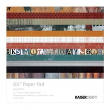 Paper Pad 6.5”x6.5” Scrap Yard Kaisercraft Scrapbooking Papper