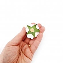 Pappersrosor För Pyssel - 40 mm - Rosa / Vit - 9 st