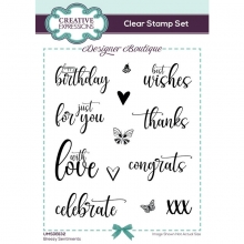 Clear Stamp Set - 13 stämplar - Creative Expressions - Breezy Sentiments