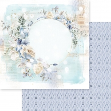 Paper Pad 12x12 - Memory Place - Dusty Blue Floral