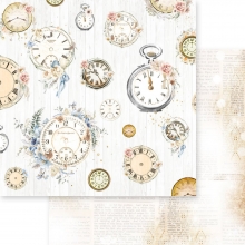 Paper Pad 12x12 - Memory Place - Dusty Blue Floral