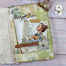 Decoupage Papper Stamperia - Secret Diary - Blue Flower