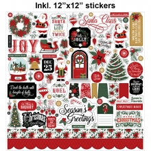 Paper Pad Echo Park - Santa Claus - 12x12 Tum + Stickers