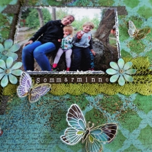 fjäril blommor sticker klistermärke Stickers 3D Fjärilar och i turkosa toner Klistermärken