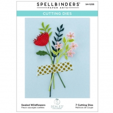 Dies Etched Spellbinders - Sealed Wildflowers - 7 dies