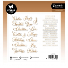 Paper Elements - Text & Quotes - Bronze Christmas Sentiments - Studio Light