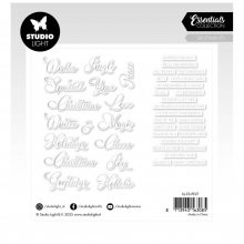 Paper Elements - Text & Quotes - Silver Christmas Sentiments - Studio Light