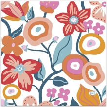 Servetter Blommor 33x33 cm 20 st till scrapbooking, pyssel och hobby