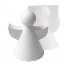 Silikonform ängel, matt transparent, 1 st, packshot.