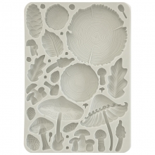 Silicon Mould A5 - Stamperia Golden Harmony - Wood and Mushrooms