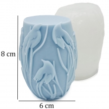 Silikonform Ljusformar - Blockljus Fåglar Birds Silicone Mold