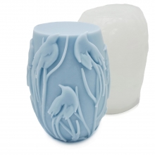 Silikonform Ljusformar - Blockljus Fåglar Birds Silicone Mold