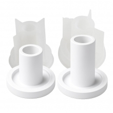 Silikonform - 2 st Ljusstakar - H: 6,5 och 7,5 cm