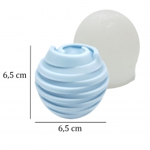 Silikonform Ljusformar - Sfär Klot Med Ränder Candle Mold