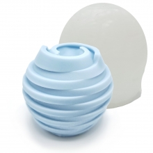 Silikonform Ljusformar - Sfär Klot Med Ränder Candle Mold