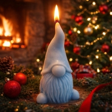 Silikonform Ljusformar - Tomtenisse - H: 10 cm