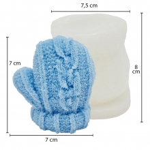 Silikonform Ljusformar - Vante - H: 7 cm