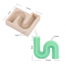 Silikonform Ljusformar - S Form - H: 8 cm